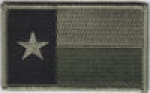 Texas TX State Flag Patch SUBDUED OD GREEN/BLACK